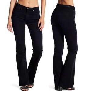 AG Adriano Goldschmied The Angel Bootcut Jeans Super Black SZ 27